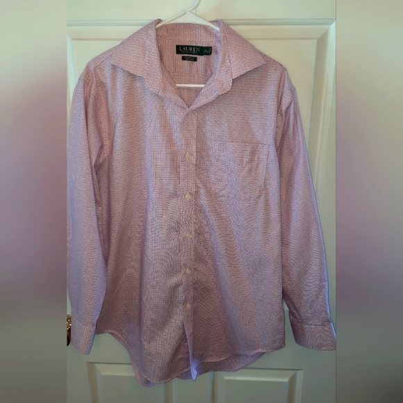 Lauren Ralph Lauren Classic Fit Pink/Blue Checkered Button Down Shirt size 16 - Picture 1 of 5